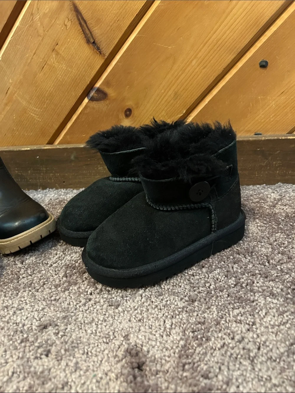 Toddler girls size 8 Old Navy Chelsea Boots & Ugg mini Bailey button boots